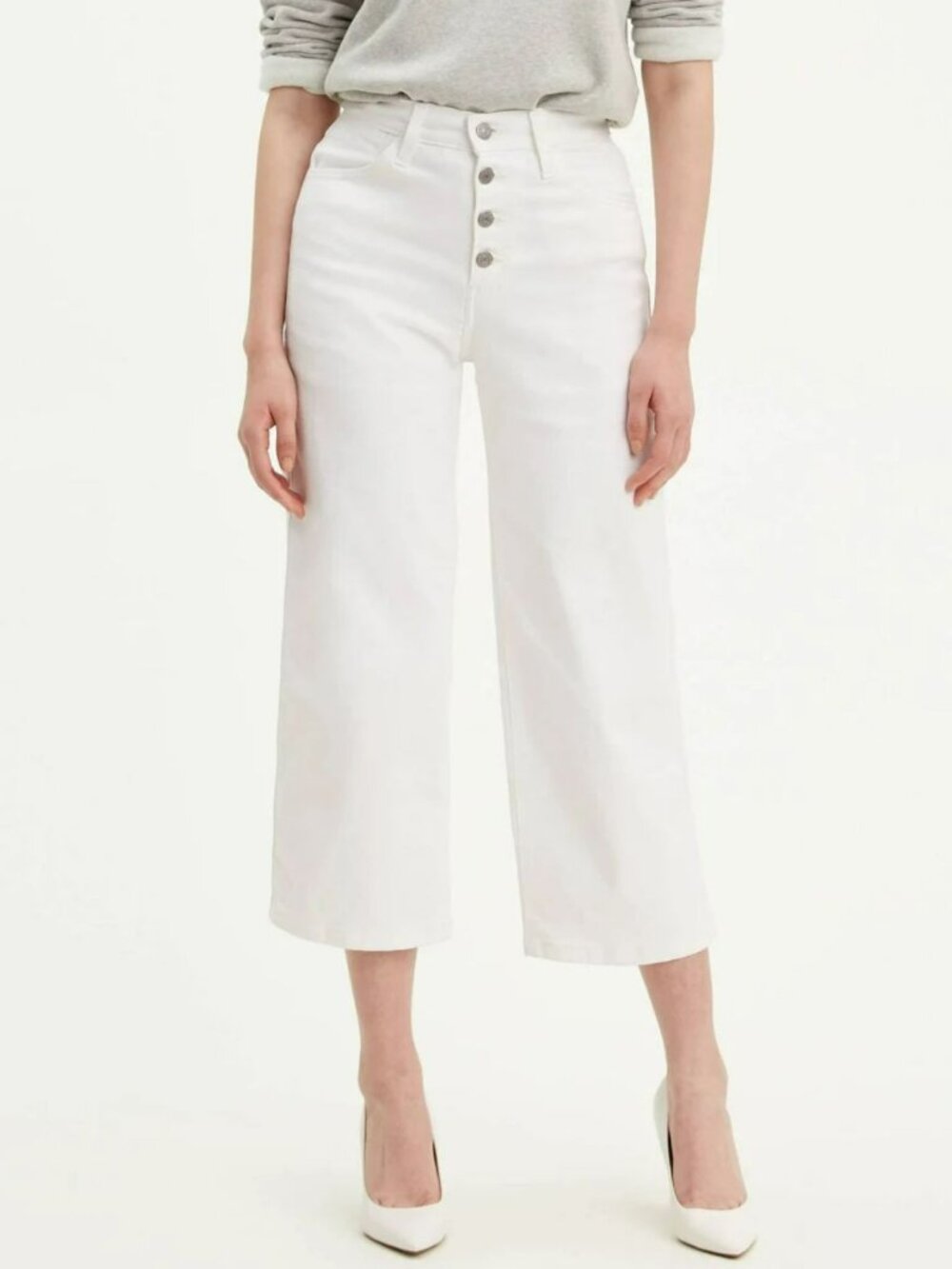 Levi's Mile High Cropped Wide Leg Jeans